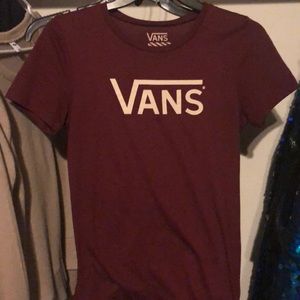 Vans burgundy shirt